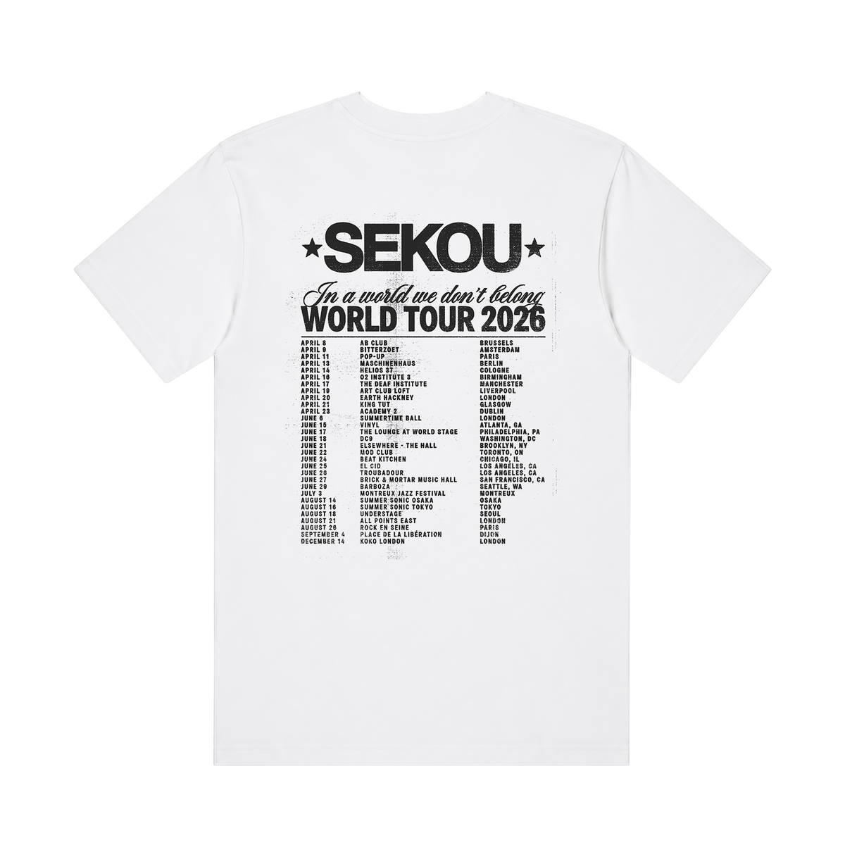 Sekou - Sekou Exclusive World Tour T-Shirt
